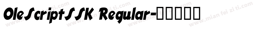 OleScriptSSK Regular字体转换